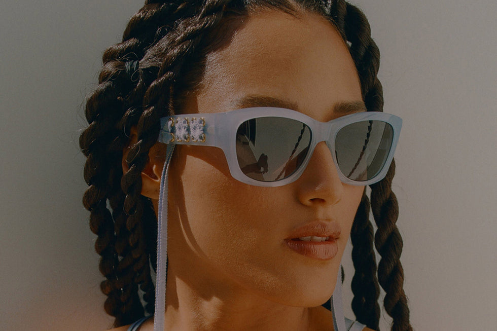 Barton Perreira® Cora - Angel Baby Sunglasses on Person