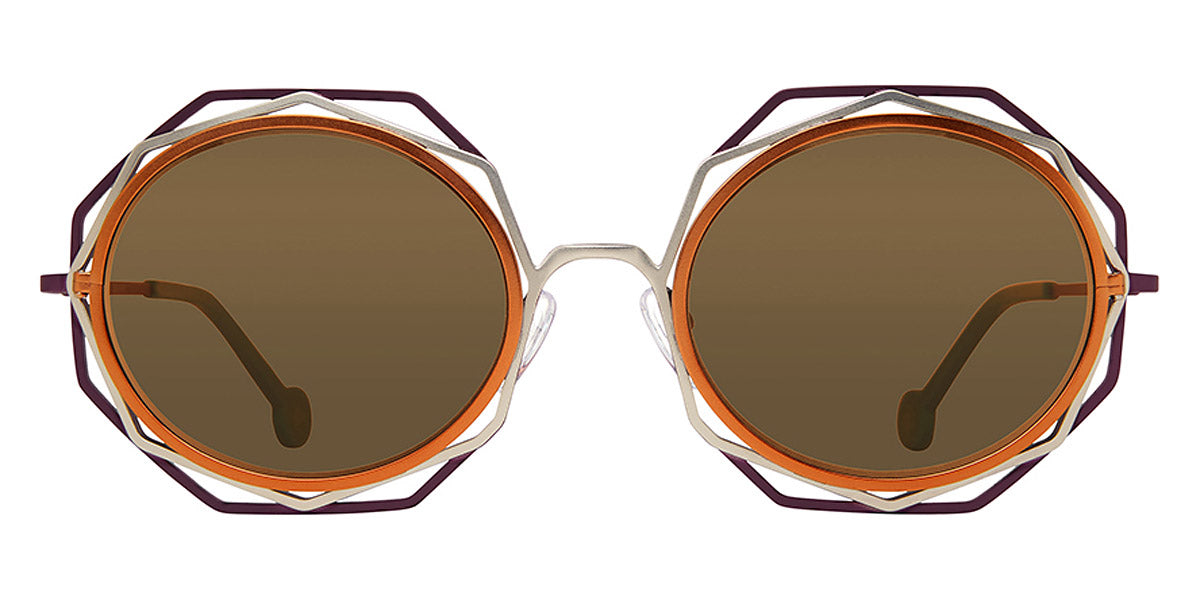 L.A.Eyeworks® CORAZON  LA CORAZON 831 55 - Toasty Orange-Silver-Eggplant Matte Sunglasses