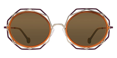 L.A.Eyeworks® CORAZON  LA CORAZON 831 55 - Toasty Orange-Silver-Eggplant Matte Sunglasses