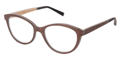 Gold & Wood® DEA G&W DEA 01 52 - 01 - Brown Tanganyika/Honey Bird's Eye Maple Eyeglasses