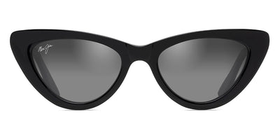 Maui Jim® Lychee MAU Lychee DSB891-02A 52 - Black Gloss / Dual Mirror Silver to Black Sunglasses