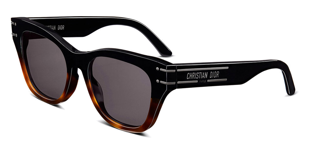 Dior® DiorSignature B4F DSGTB4FXR 18A0 - Black-to-Brown Gradient Tortoiseshell-Effect Sunglasses