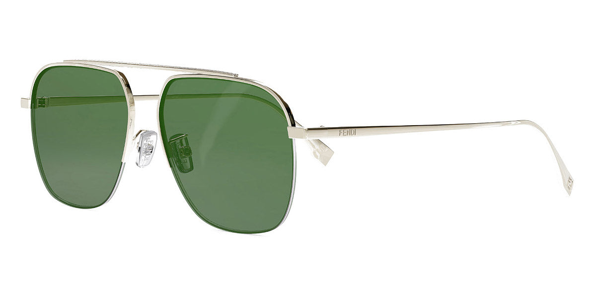 Fendi® FE40005U FEN FE40005U 32Q 57 - Shiny Gold / Green Sunglasses