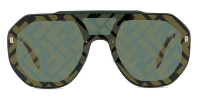 Fendi® FE40006U FEN FE40006U 32Q 00 - Matte Military Green / Gold with Green FF Sunglasses