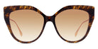Fendi® FE40011U FEN FE40011U 55T 57 - Shiny FF Havana / Red Sunglasses