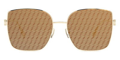 Fendi® FE40013U FEN FE40013U 10L 59 - Shiny Gold / Brown Sunglasses