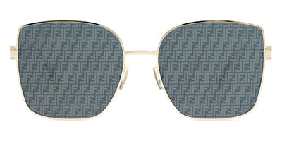 Fendi® FE40013U FEN FE40013U 10X 59 - Shiny Gold / Blue Sunglasses