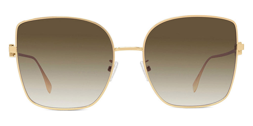 FENDI FE40013U Gold - Female Sunglasses, Brown Mirror Lens