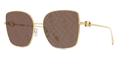 Fendi® FE40013U FEN FE40013U 30G 59 - Shiny Endura Gold / Brown with Gold FF Sunglasses