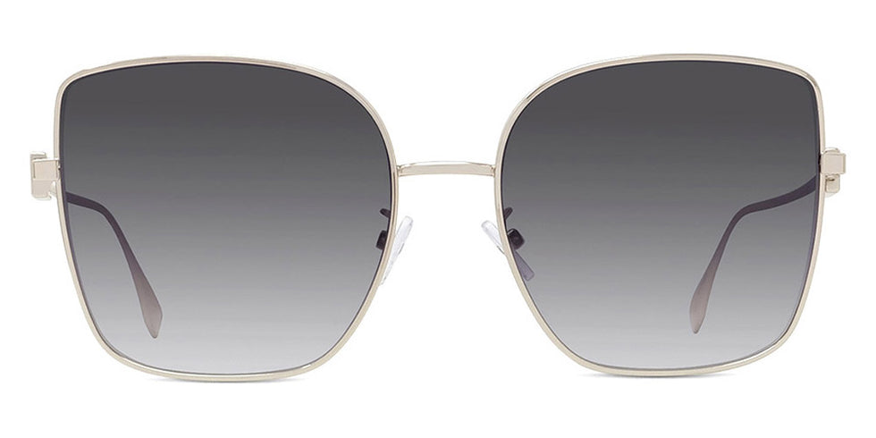 Fendi® FE40013U FEN FE40013U 32B 59 - Shiny Light Gold / Smoke Sunglasses