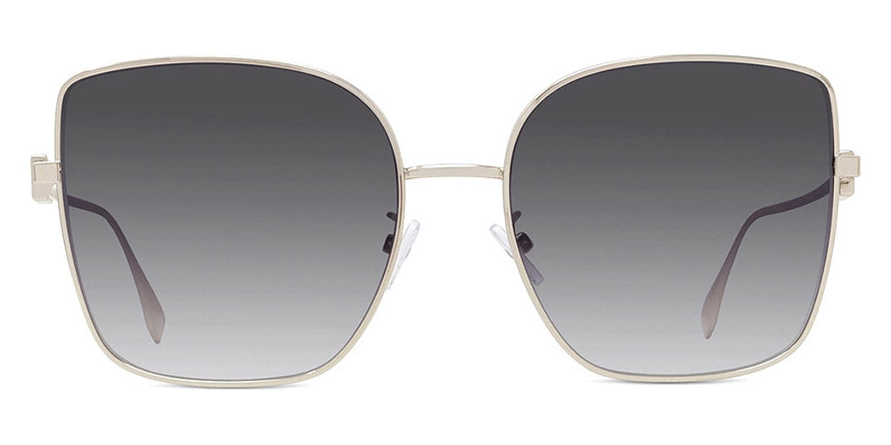 Fendi® FE40013U FEN FE40013U 32B 59 - Shiny Light Gold / Smoke Sunglasses