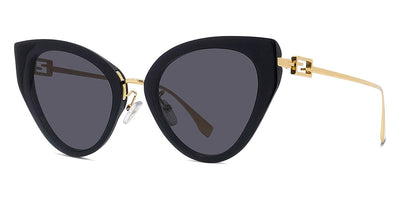Fendi® FE40014U FEN FE40014U 01A 54 - Shiny Black / Smoke Sunglasses