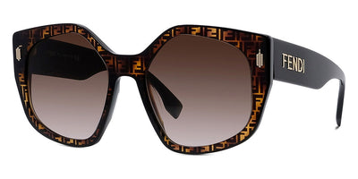Fendi® FE40017I FEN FE40017I 55F 55 - Shiny FF Havana / Brown Sunglasses