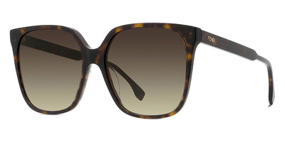 Fendi® FE40030I FEN FE40030I 52F 59 - Shiny Dark Havana / Brown Sunglasses