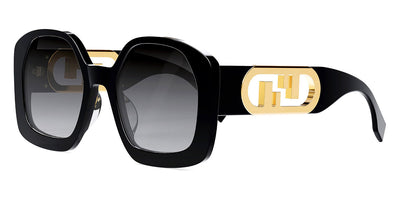 Fendi® FE40048U FEN FE40048U 01B 54 - Shiny Black / Smoke Sunglasses