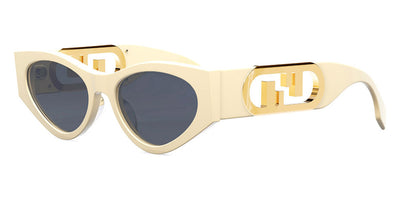 Fendi® FE40049I FEN FE40049I 25V 54 - Shiny Solid Ivory / Blue Sunglasses