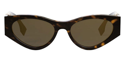 Fendi® FE40049I FEN FE40049I 52E 54 - Shiny Dark Havana / Brown Sunglasses