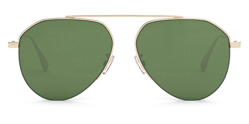 Fendi® FE40061U FEN FE40061U 10N 57 - Shiny Gold / Green Sunglasses