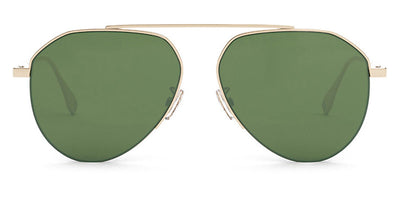 Fendi® FE40061U FEN FE40061U 10N 57 - Shiny Gold / Green Sunglasses