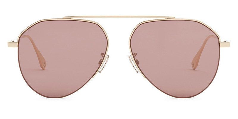 Fendi® FE40061U FEN FE40061U 10S 57 - Shiny Gold / Rose Sunglasses