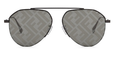 Fendi® FE40061U FEN FE40061U 12C 57 - Shiny Dark Ruthenium / Smoke Sunglasses