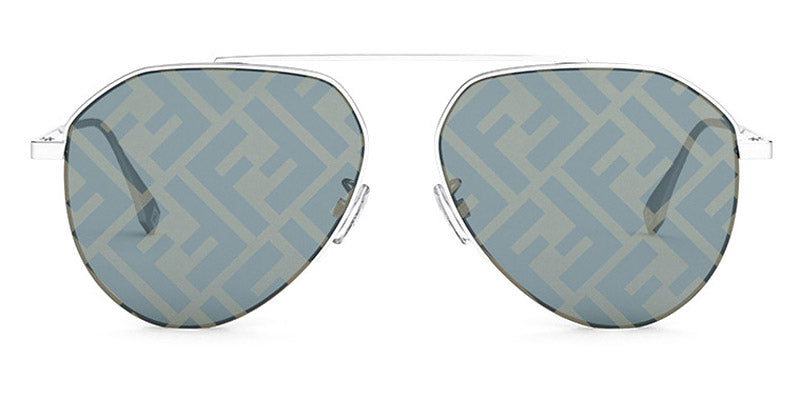Fendi® FE40061U FEN FE40061U 16X 57 - Shiny Silver / Blue Sunglasses