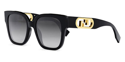 Fendi® FE40063I FEN FE40063I 01B 54 - Shiny Solid Black / Smoke Sunglasses