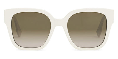 Fendi® FE40063I FEN FE40063I 25F 54 - Shiny Solid Ivory / Smoke Sunglasses