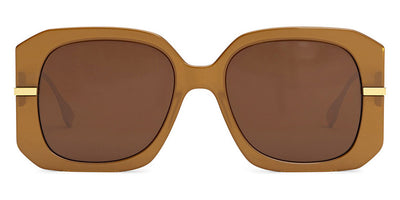Fendi® FE40065I FEN FE40065I 50E 55 - Shiny Milky Amber / Brown Sunglasses