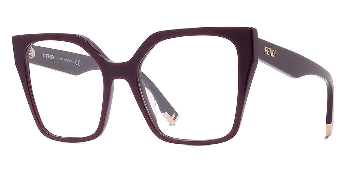 Fendi® FE50002I FEN FE50002I 081 54 - Shiny Solid Plum Eyeglasses