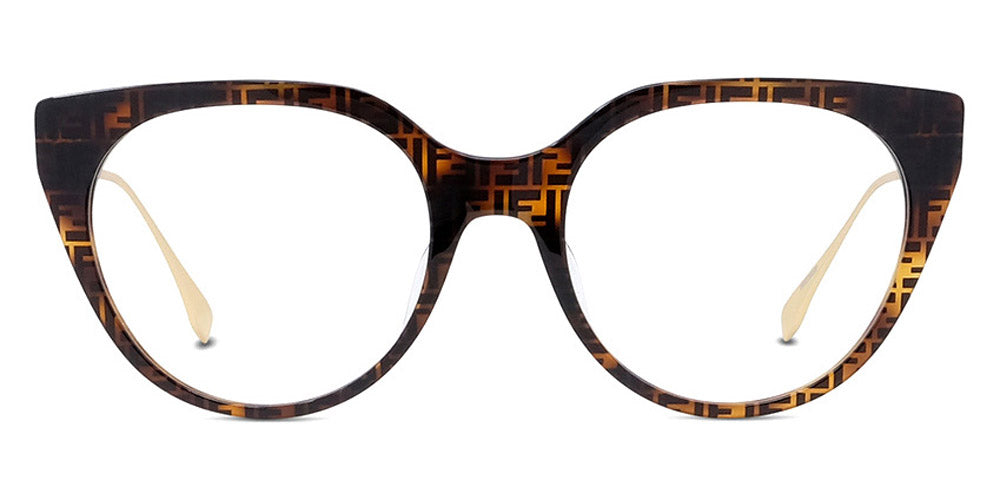 Fendi® FE50010I FEN FE50010I 055 53 - Shiny FF Havana Eyeglasses