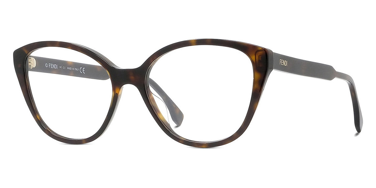 Fendi® FE50014I FEN FE50014I 052 53 - Shiny Dark Havana Eyeglasses