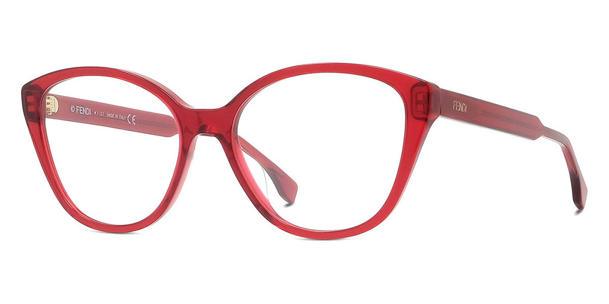 Fendi® FE50014I FEN FE50014I 066 53 - Shiny Transparent Bordeaux Eyeglasses