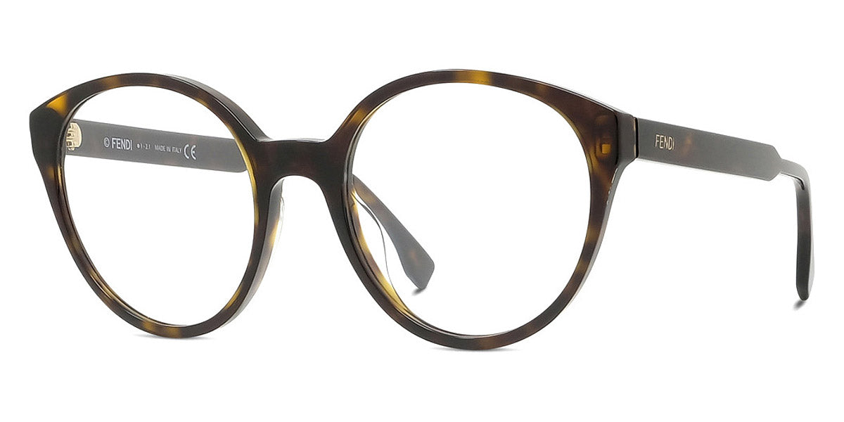 Fendi® FE50015I FEN FE50015I 052 51 - Shiny Dark Havana Eyeglasses