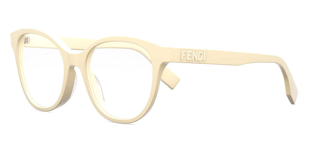 Fendi® FE50024I FEN FE50024I 025 52 - Shiny Solid Ivory Eyeglasses