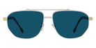 Fred® FG40036U FRD FG40036U 16V 60 - Shiny Palladium/Blue Sunglasses