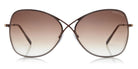 Tom Ford® FT0250 Colette FT0250 Colette 48F 63 - 48F - Shiny Brown, Transparent Brown Temple Tips / Gradient Brown Lenses Sunglasses