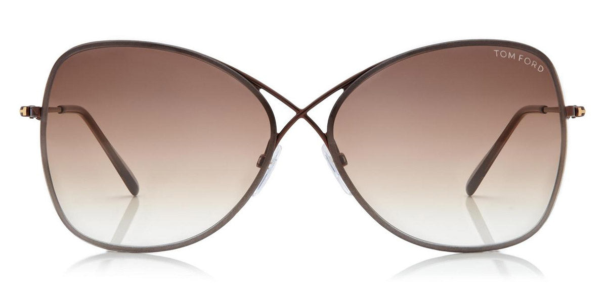 Tom Ford® FT0250 Colette FT0250 Colette 48F 63 - Shiny Brown/Transparent Brown Sunglasses
