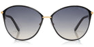 Tom Ford® FT0320 Penelope FT0320 Penelope 28B 59 - 28B - Shiny Rose Gold, Shiny Black Coating / Gradient Smoke Lenses Sunglasses