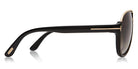 Tom Ford® FT0334 Dimitry FT0334 Dimitry 01P 59 - 01P - Shiny Black, Shiny Rose Gold Details / Green Gradient Smoke Lenses Sunglasses