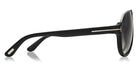 Tom Ford® FT0334 Dimitry FT0334 Dimitry 02W 59 - 02W - Matte Black, Shiny Dark Ruthenium Details / Gradient Blue Lenses Sunglasses