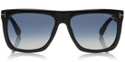 Tom Ford® FT0513 Morgan FT0513 Morgan 01W 57 - 01W - Shiny Black / Gradient Blue Lenses Sunglasses