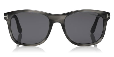 Tom Ford® FT0595-F Eric-02 FT0595-F Eric-02 20A 55 - Shiny Striped Gray/Palladium "T" Logo Sunglasses