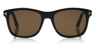Tom Ford® FT0595 Eric-02 FT0595 Eric-02 01J 55 - 01J - Shiny Black, Rose Gold T Logo/ Roviex Lenses Sunglasses