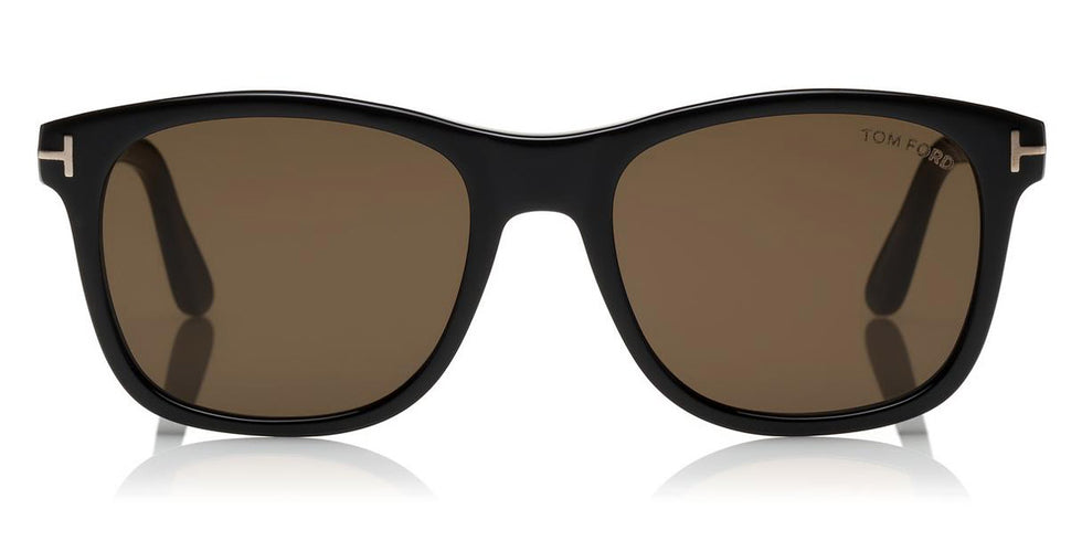 Tom Ford® FT0595 Eric-02 FT0595 Eric-02 01J 55 - 01J - Shiny Black, Rose Gold T Logo/ Roviex Lenses Sunglasses