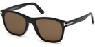 Tom Ford® FT0595 Eric-02 FT0595 Eric-02 01J 55 - 01J - Shiny Black, Rose Gold T Logo/ Roviex Lenses Sunglasses