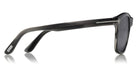 Tom Ford® FT0595 Eric-02 FT0595 Eric-02 20A 55 - 20A - Shiny Striped Grey, Palladium T Logo/ Smoke Lenses Sunglasses