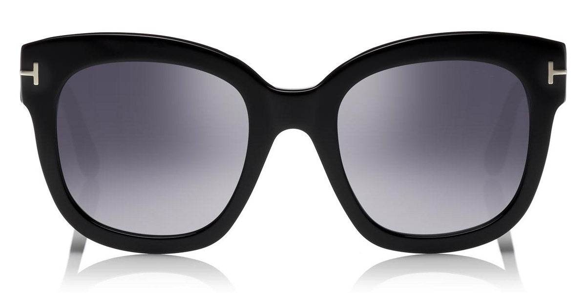 Tom Ford® FT0613 Beatrix-02 FT0613 Beatrix-02 01C 52 - Shiny Black/Palladium T Logo Sunglasses