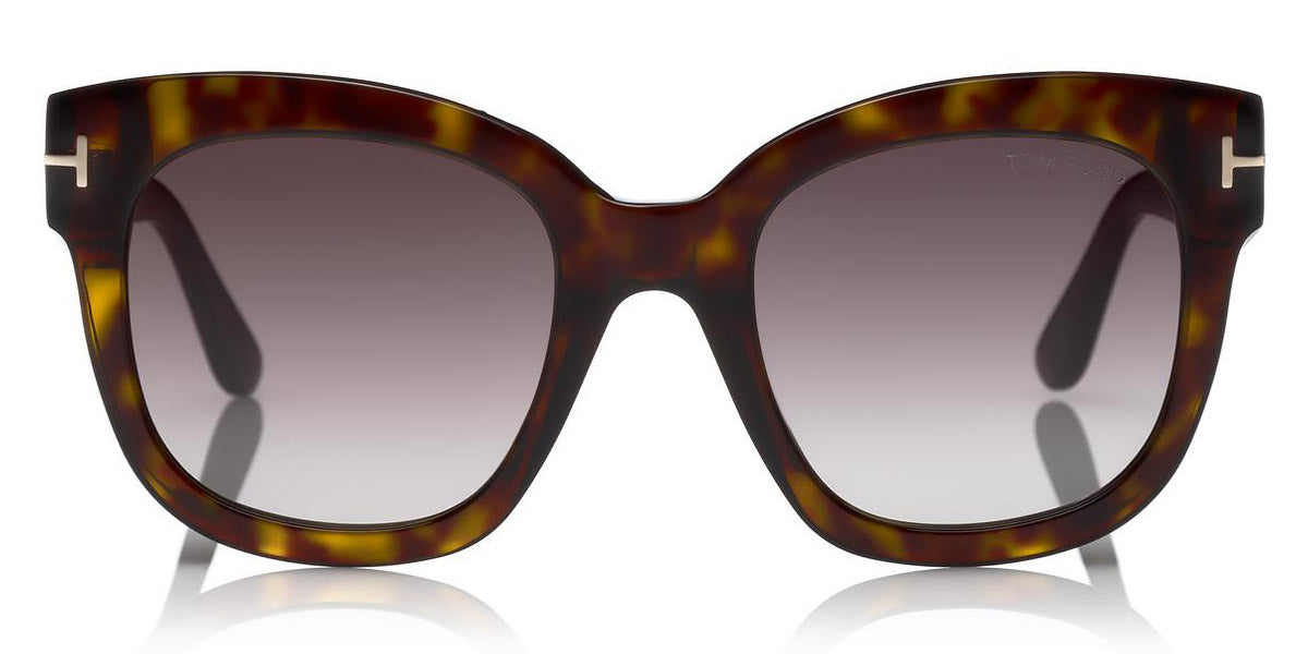 Tom Ford® FT0613 Beatrix-02 FT0613 Beatrix-02 53W 52 - Shiny Classic Havana/Rose Gold "T" Logo Sunglasses