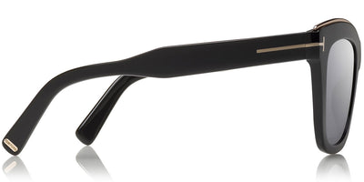 Tom Ford® FT0685 Julie FT0685 Julie 01C 52 - 01C - Shiny Black/ Gradient Smoke W. Silver Flash Lenses Sunglasses